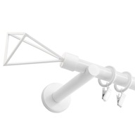 KOVOVÁ ZÁCLONA tyč BIELA FI 19mm / 200cm RÔZNE VZORY KOVOVÁ ZÁCLONA tyč BIELA FI 19mm / 200cm RÔZNE VZORY