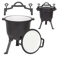 Lovecký kotlík 8 L Pokrievka 2v1 FRY PAN Gril Lovecký kotlík 8 L Pokrievka 2v1 FRY PAN Gril