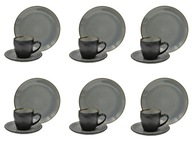 KÁVOVÝ servis SET 18 džínsov EL GREY pre 6 osôb KÁVOVÝ servis SET 18 džínsov EL GREY pre 6 osôb