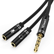 Adaptér miniJack samec na 2x miniJack samica Adaptér miniJack samec na 2x miniJack samica
