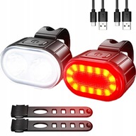 LED BIKE SVETLO PREDNÉ ZADNÉ USB SÚPRAVA NA BICYKEL LED BIKE SVETLO PREDNÉ ZADNÉ USB SÚPRAVA NA BICYKEL