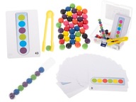Náučné puzzle farebných montessori loptičiek