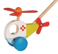 Goki Tlačiaca drevená helikoptéra pre bábätko