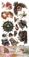 Alchýmia umenia v jesenných farbách sada 8 listov Steampunk Add -ons 15x30 Alchýmia umenia v jesenných farbách sada 8 listov Steampunk Add -ons 15x30