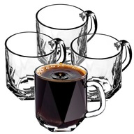 4x POHÁRE 300ml NA KÁVU, ČAJ, NÁPOJE POHÁRE S RÚČKAMI 4x POHÁRE 300ml NA KÁVU, ČAJ, NÁPOJE POHÁRE S RÚČKAMI