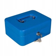 Modrá kovová skrinka na kľúče