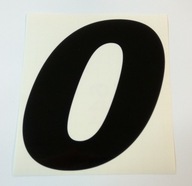Súťažné čísla 15 cm čierna 0 (1 číslica)