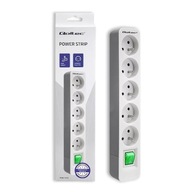 Napájacia lišta Qoltec 5 zásuviek | 1,8 m | white-s Napájacia lišta Qoltec 5 zásuviek | 1,8 m | white-s