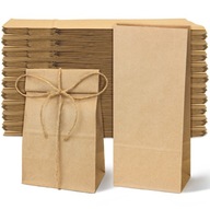 Bloková papierová taška 12X9,5X32,5cm 100ks Hnedá Bloková papierová taška 12X9,5X32,5cm 100ks Hnedá