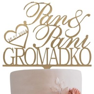 Svadobná torta na svadobnú tortu s menom zlatá PRIEZVISKO DÁTUM zlaté zrkadlo Svadobná torta na svadobnú tortu s menom zlatá PRIEZVISKO DÁTUM zlaté zrkadlo