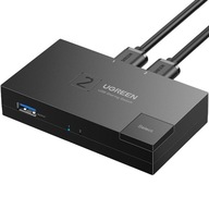 Spínacia skrinka pre 2 zariadenia, počítače USB 3.0 Ugreen CM618 USB-A samec 5Gbps Spínacia skrinka pre 2 zariadenia, počítače USB 3.0 Ugreen CM618 USB-A samec 5Gbps