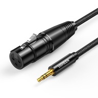 Ugreen audio kábel 3,5 mm mini jack - XLR 1m čierny Ugreen audio kábel 3,5 mm mini jack - XLR 1m čierny