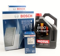 BOSCH FILTRE + MOTUL OLEJ 5W30 5L VW Golf V Passat