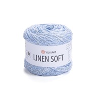 Yarnart Linen Soft / 100 G / Len Cotton Viskose / 7319 / modrá Yarnart Linen Soft / 100 G / Len Cotton Viskose / 7319 / modrá