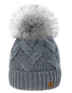 Dámska zimná čiapka pletená fleece teplá vlna WOOLK Dámska zimná čiapka pletená fleece teplá vlna WOOLK
