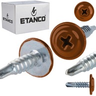 Samorezné skrutky s podložkou 4,2x 16 mm RAL 8004 250 ks Etanco GM-B Samorezné skrutky s podložkou 4,2x 16 mm RAL 8004 250 ks Etanco GM-B