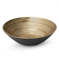 Dekoračný tanier Karen 37X37X12Cm - Čierna/Zlatá