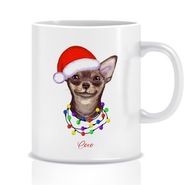 Hrnček Funny Chihuahua vianočný darček ( Hrnček Funny Chihuahua vianočný darček (
