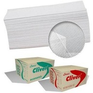 Cliver Economic V-Fold skladané utierky 1w zberový papier sivý (20x200), ŠEDÝ
