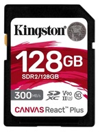 SD karta KINGSTON REACT PLUS 128 GB 300/260 MB/s V90 SD karta KINGSTON REACT PLUS 128 GB 300/260 MB/s V90