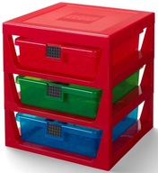 LEGO polica so zásuvkami Červená 40950001