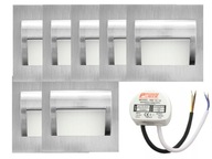 Sada LED halogénových schodových svietidiel 7x + zdroj Sada LED halogénových schodových svietidiel 7x + zdroj
