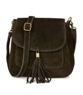 Dámska kožená kabelka Suede retro messenger bag