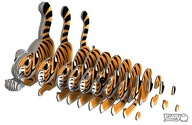 EKOLOGICKÉ Tiger Puzzle 3D vzdelávacie puzzle EKOLOGICKÉ Tiger Puzzle 3D vzdelávacie puzzle