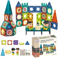VEĽKÉ MAGNETICKÉ STAVEBNÉ BLOKY 3D PANELY PUZZLE 98 ks. WOOPIE VEĽKÉ MAGNETICKÉ STAVEBNÉ BLOKY 3D PANELY PUZZLE 98 ks. WOOPIE