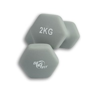 Sada činiek Neoprénové liatinové závažia na činky na cvičenie 2x2kg Sada činiek Neoprénové liatinové závažia na činky na cvičenie 2x2kg