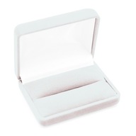 Biela krabička na náušnice, prstene, manžetové gombíky