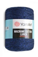 Macrame Cotton Lurex makramé šnúrka 740 námornícka modrá Macrame Cotton Lurex makramé šnúrka 740 námornícka modrá