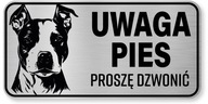 Značka varujúca pred nebezpečným psom Amstaff Značka varujúca pred nebezpečným psom Amstaff