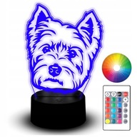 LED NOČNÁ LAMPA PSÍ TERIÉR PORTRÉT ZVIERATKA PRE DIEŤA 3D GRAVÍR MENO LED NOČNÁ LAMPA PSÍ TERIÉR PORTRÉT ZVIERATKA PRE DIEŤA 3D GRAVÍR MENO