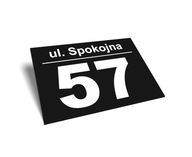 Doska s adresou domového čísla 35x25 cm vyrobená z dibondu Doska s adresou domového čísla 35x25 cm vyrobená z dibondu