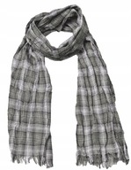 GREG Scarf široký pánsky šál, BAVLNA 100% bw4 GREG Scarf široký pánsky šál, BAVLNA 100% bw4