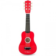 Viga detská drevená gitara červená 21 palcová