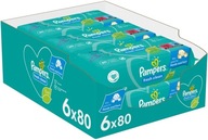 PAMPERS Fresh Clean vlhčené obrúsky 6x80 ks. PAMPERS Fresh Clean vlhčené obrúsky 6x80 ks.