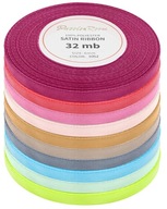 Sada stužiek saténových stužiek 6 mm 32 MB 10 Pastel na dekoráciu svadbu Sada stužiek saténových stužiek 6 mm 32 MB 10 Pastel na dekoráciu svadbu