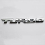 Strieborný štýl TURBO slová 3 farby 3D 9,7 x 1,1 cm rovnaké Strieborný štýl TURBO slová 3 farby 3D 9,7 x 1,1 cm rovnaké