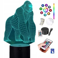 Nočná lampa Gorilla Monkey 16 farieb LED PLEXIDO