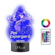 Pol Espargaro 3D LED nočná lampa s vyrytým darčekom Pol Espargaro 3D LED nočná lampa s vyrytým darčekom