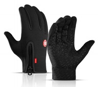 Pánske zimné cyklistické rukavice citlivé na dotyk XL