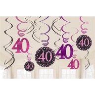 ČIERNO-RUŽOVÉ ZÁVESNÉ GIGS 40. NARODENINY ČIERNO-RUŽOVÉ ZÁVESNÉ GIGS 40. NARODENINY