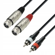 ADAM HALL K3TFC0100 KÁBEL 2 X RCA NA 2 X XLR F, 1M