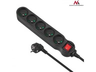 Maclean Power strip 5g 1,4m MCE183 2300W Čierny