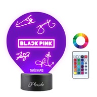3D LED nočná lampa Black Pink K-Pop Gravírovaný pás 3D LED nočná lampa Black Pink K-Pop Gravírovaný pás