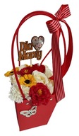 košík Mydlové kvety darčeková taška ku dňu matiek