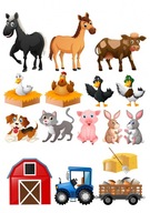 Potlač cukrovej pasty na tortu Set ANIMALS FARM Potlač cukrovej pasty na tortu Set ANIMALS FARM