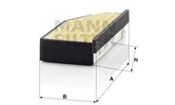 Vzduchový filter Mann-Filter C 22 43/1 Vzduchový filter Mann-Filter C 22 43/1